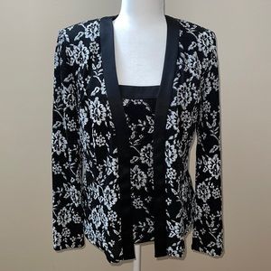 Vintage Alex Evenings Shimmer Cardigan Jacket Set Size Medium